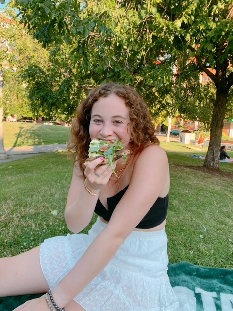 Happy woman recovered from eating disorder