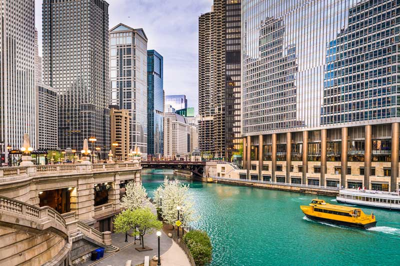 Boat on the Chicago River to assist the look for Chicago Behavioral Health
